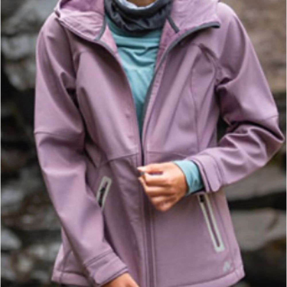 EMS Clipper Soft Shell Hooded Jacket in Purple